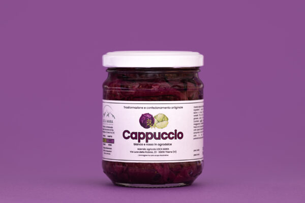 cappuccio bianco e rosso in agrodolce